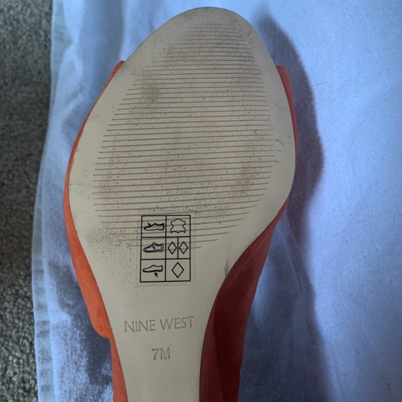 Nine West Orange Suede Wedges - Picture 4 of 4